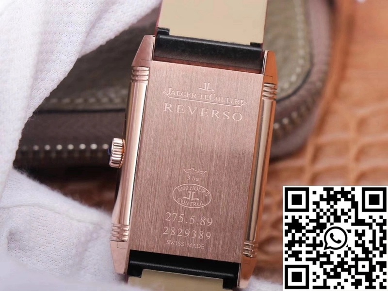 Jaeger LeCoultre Reverso Tribute Double-sided Double Time Zone Flip MG Factory Rose Gold Black Dial
