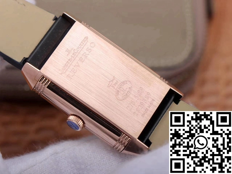 Jaeger LeCoultre Reverso Tribute Double-sided Double Time Zone Flip MG Factory Rose Gold Blue Dial