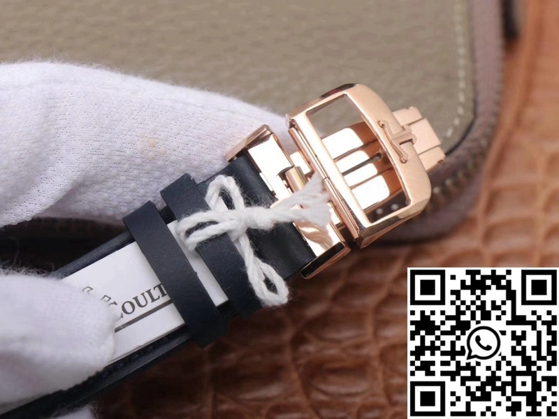 Jaeger LeCoultre Reverso Tribute Double-sided Double Time Zone Flip MG Factory Rose Gold Blue Dial