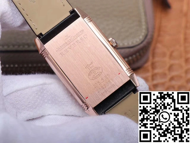 Jaeger LeCoultre Reverso Tribute Double-sided Double Time Zone Flip MG Factory Rose Gold White Dial