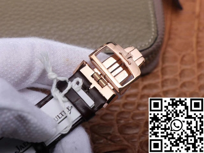 Jaeger LeCoultre Reverso Tribute Double-sided Double Time Zone Flip MG Factory Rose Gold White Dial