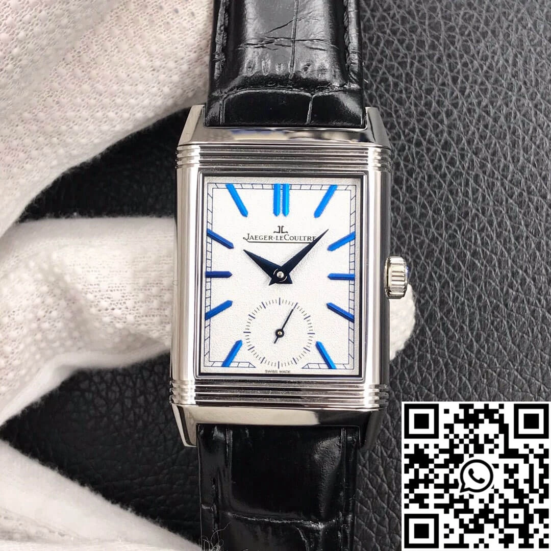 Jaeger LeCoultre Reverso Tribute Double-sided Double Time Zone Flip MG Factory White Dial