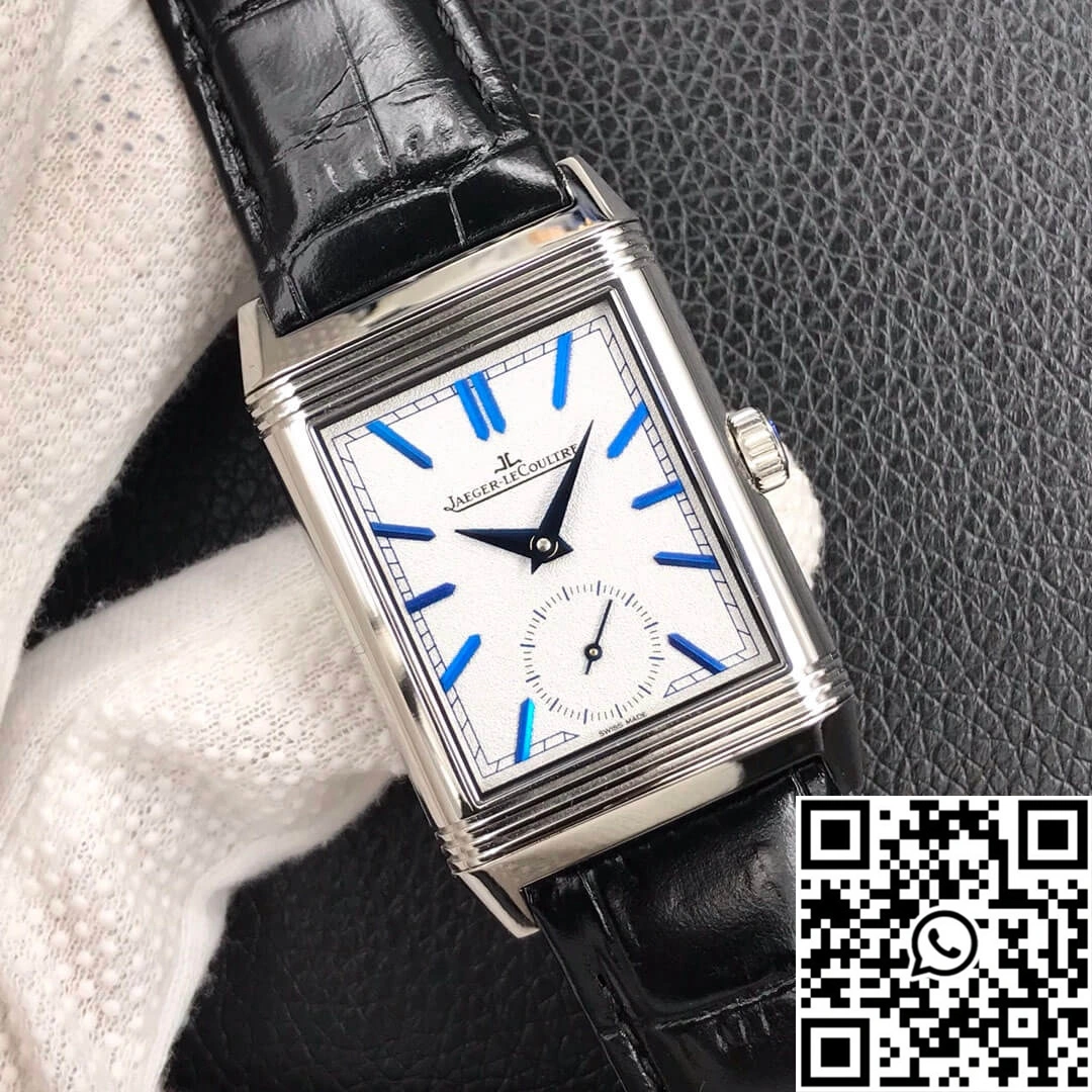 Jaeger LeCoultre Reverso Tribute Double-sided Double Time Zone Flip MG Factory White Dial