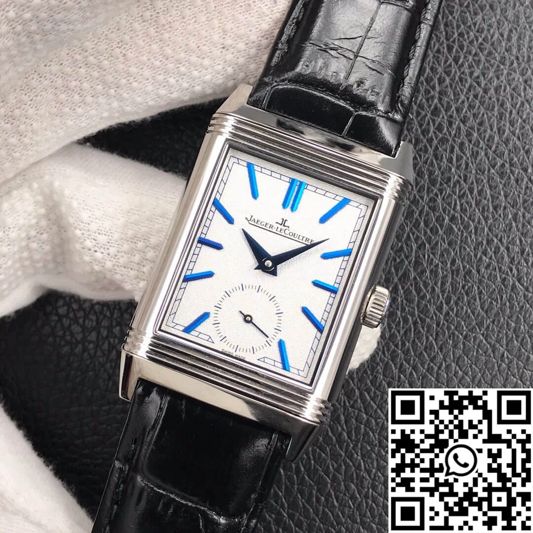 Jaeger LeCoultre Reverso Tribute Double-sided Double Time Zone Flip MG Factory White Dial