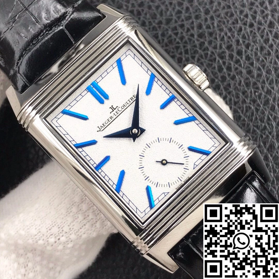 Jaeger LeCoultre Reverso Tribute Double-sided Double Time Zone Flip MG Factory White Dial