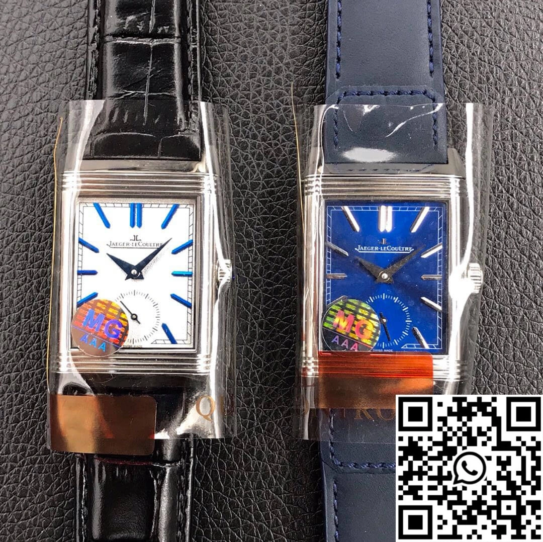 Jaeger LeCoultre Reverso Tribute Double-sided Double Time Zone Flip MG Factory White Dial
