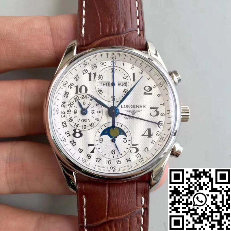 Longines Master Collection Moonphase Chronograph L2.673.4.78.3 JF Factory White Dial