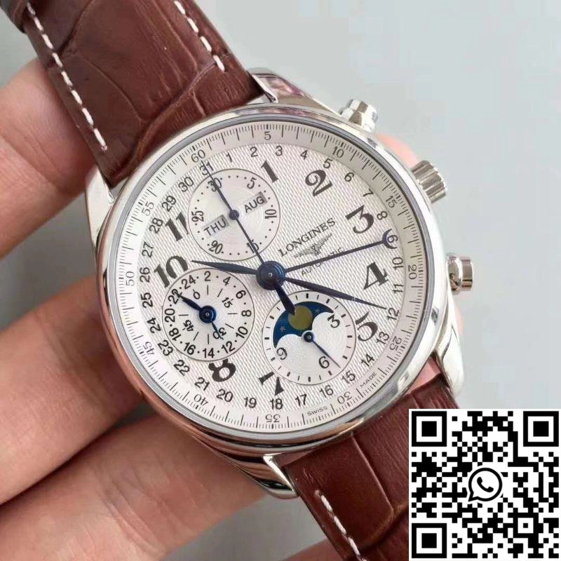 Longines Master Collection Moonphase Chronograph L2.673.4.78.3 JF Factory White Dial