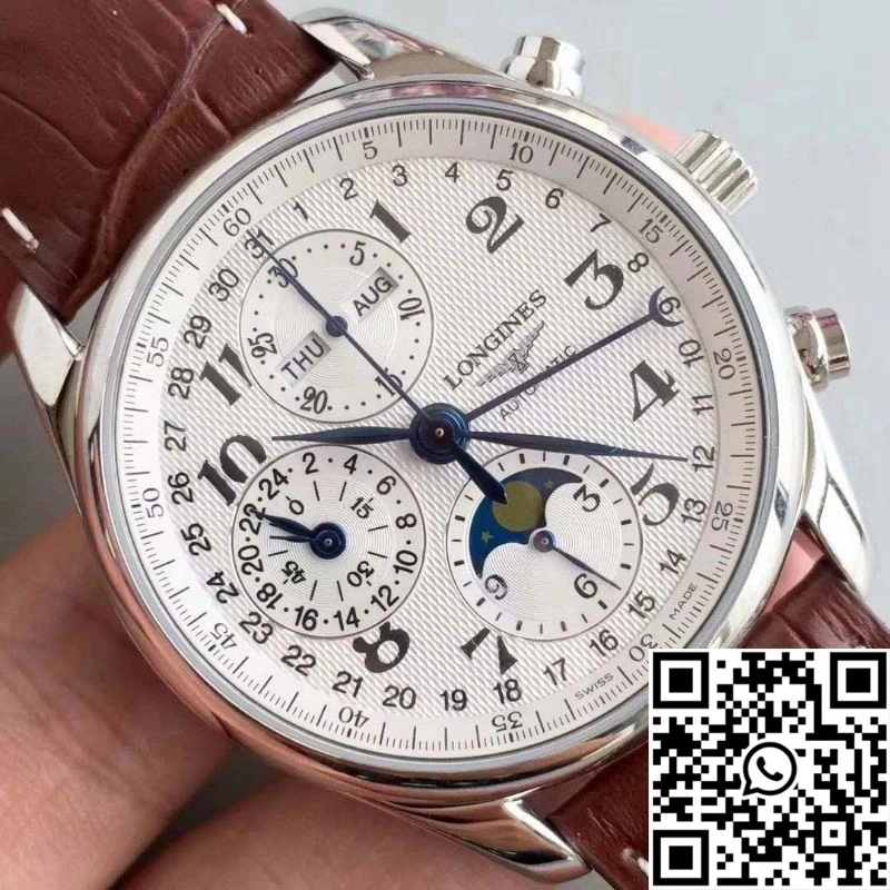 Longines Master Collection Moonphase Chronograph L2.673.4.78.3 JF Factory White Dial