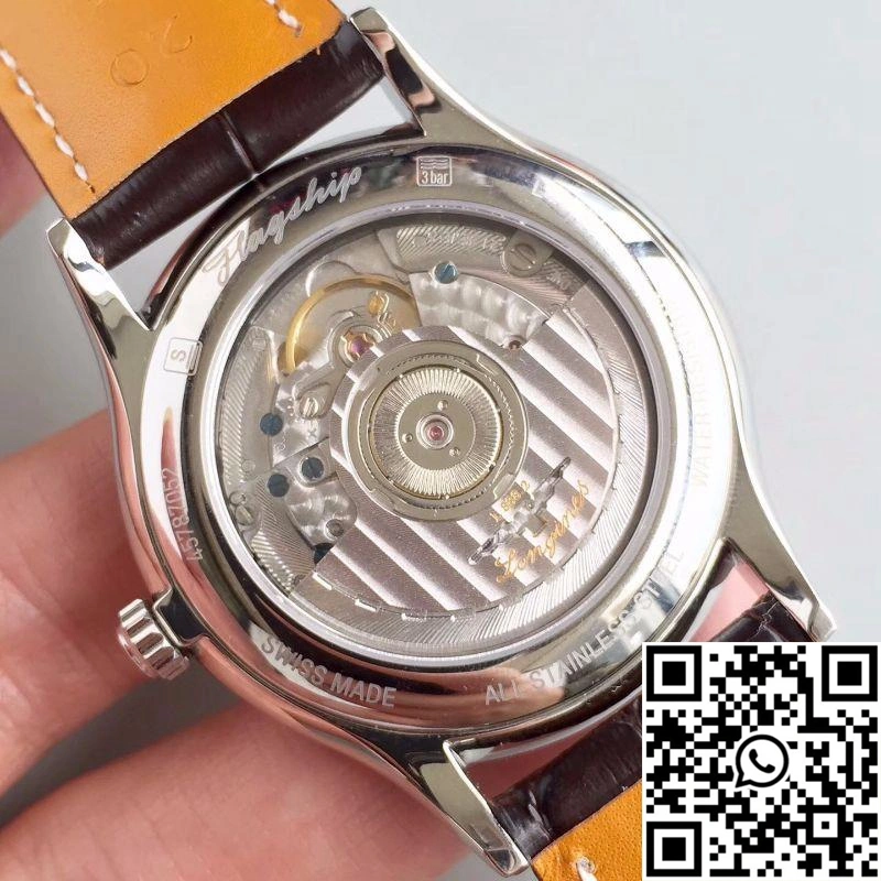 Longines Record L2.820.4.11.2 White Dial