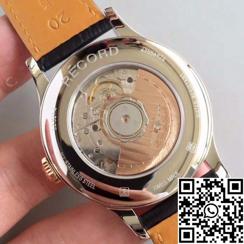 Longines Record L2.820.4.76.2 18K Rose Gold Silver Dial