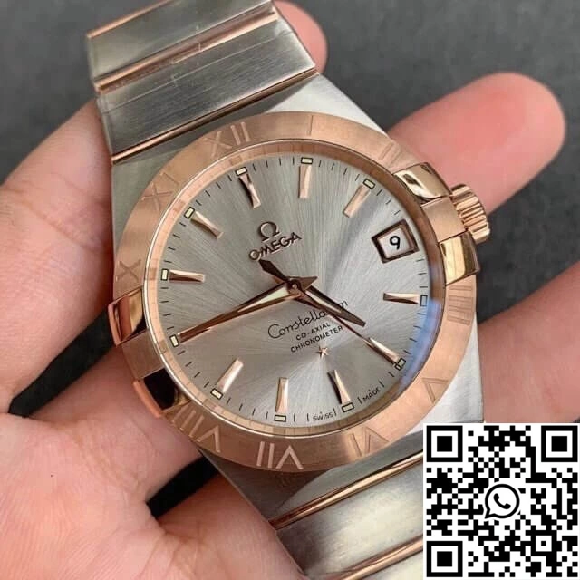 Omega Constellation 123.20.38.21.02.001 VS Factory Gold Bezel