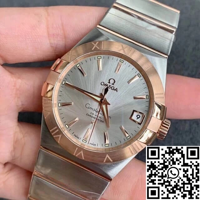 Omega Constellation 123.20.38.21.02.001 VS Factory Gold Bezel