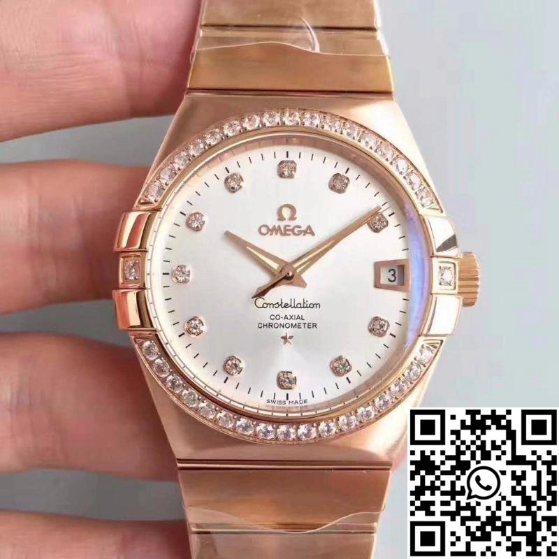 Omega Constellation 123.25.38.21.52.001 38MM 3S Factory Rhodium Dial