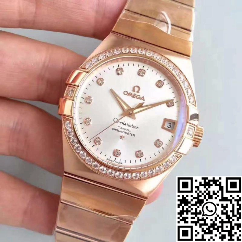 Omega Constellation 123.25.38.21.52.001 38MM 3S Factory Rhodium Dial