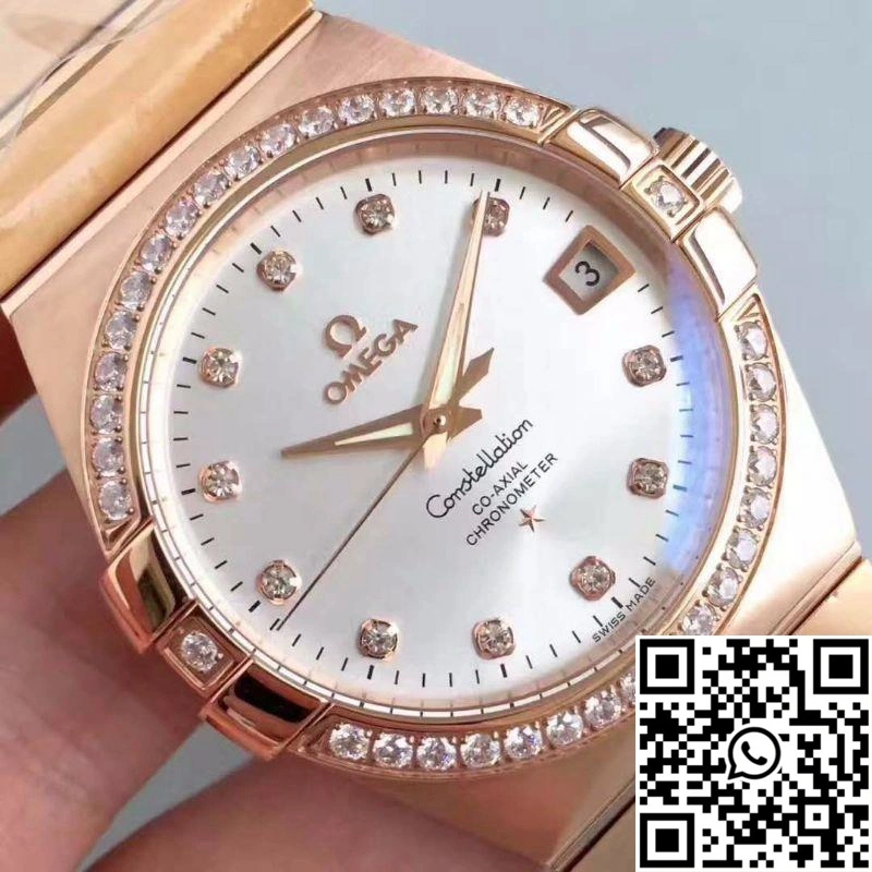 Omega Constellation 123.25.38.21.52.001 38MM 3S Factory Rhodium Dial