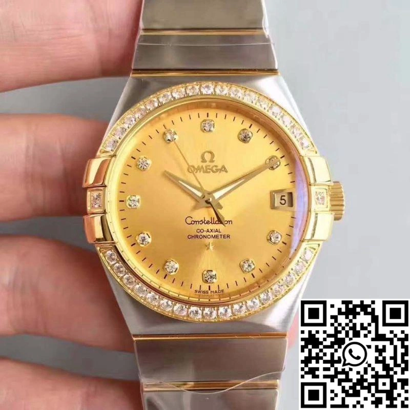Omega Constellation 123.55.38.21.58.001 38MM 3S Factory Gold Dial