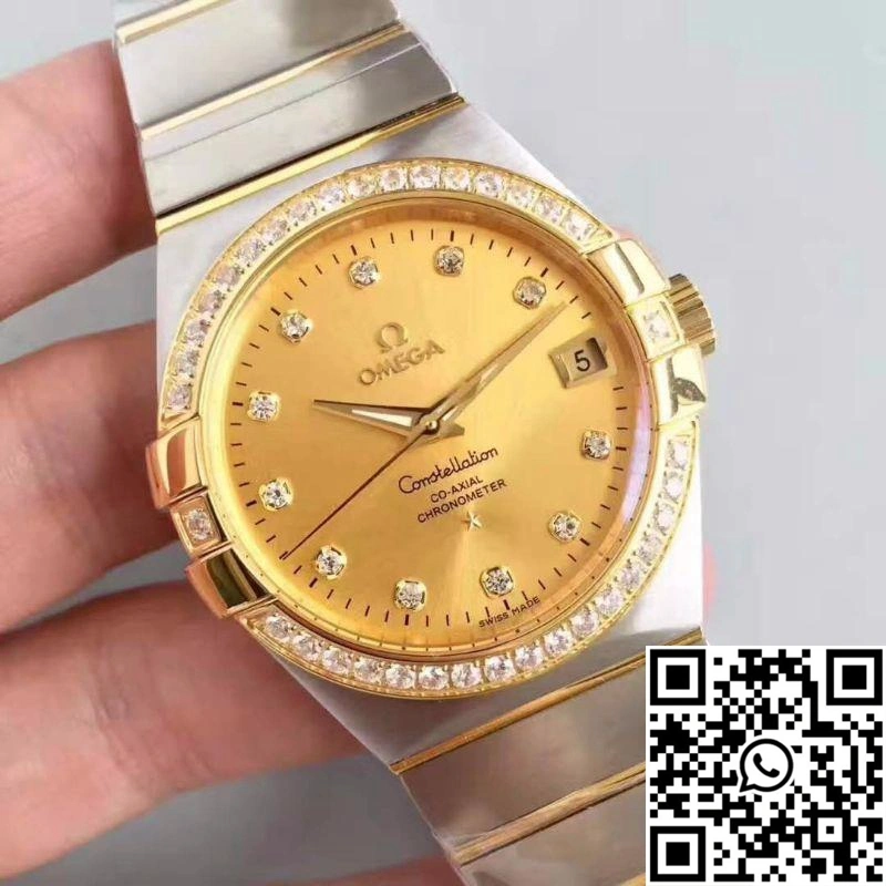 Omega Constellation 123.55.38.21.58.001 38MM 3S Factory Gold Dial