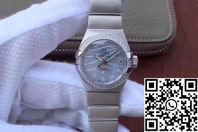 Omega Constellation Double Eagle Lady Blue Mother-Of-Pearl Dial 27MM 3S Factory