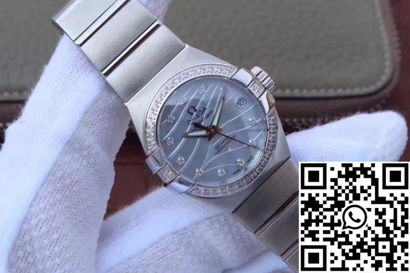 Omega Constellation Double Eagle Lady Blue Mother-Of-Pearl Dial 27MM 3S Factory