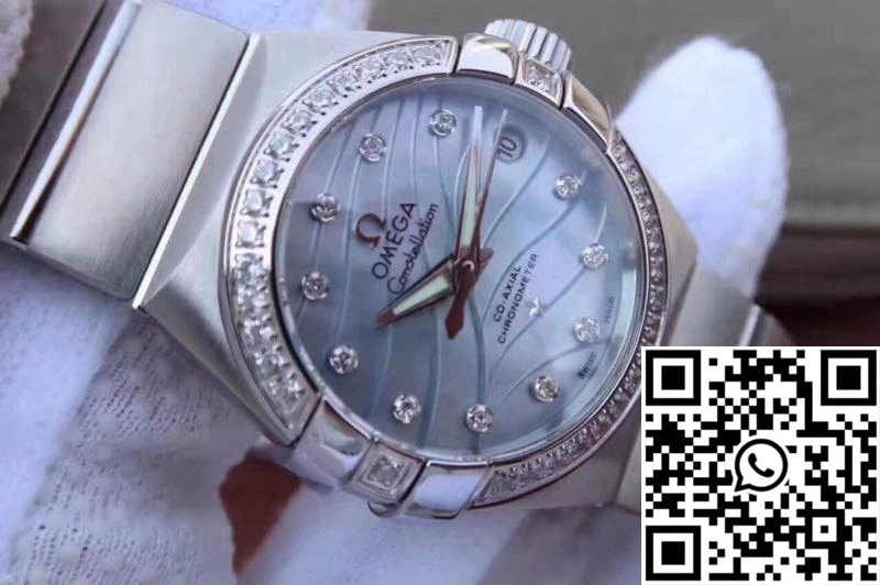 Omega Constellation Double Eagle Lady Blue Mother-Of-Pearl Dial 27MM 3S Factory