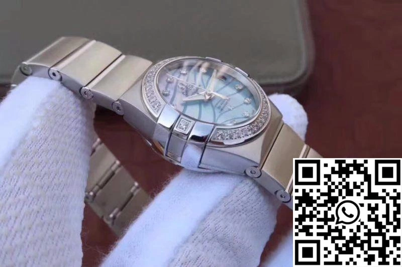 Omega Constellation Double Eagle Lady Blue Mother-Of-Pearl Dial 27MM 3S Factory