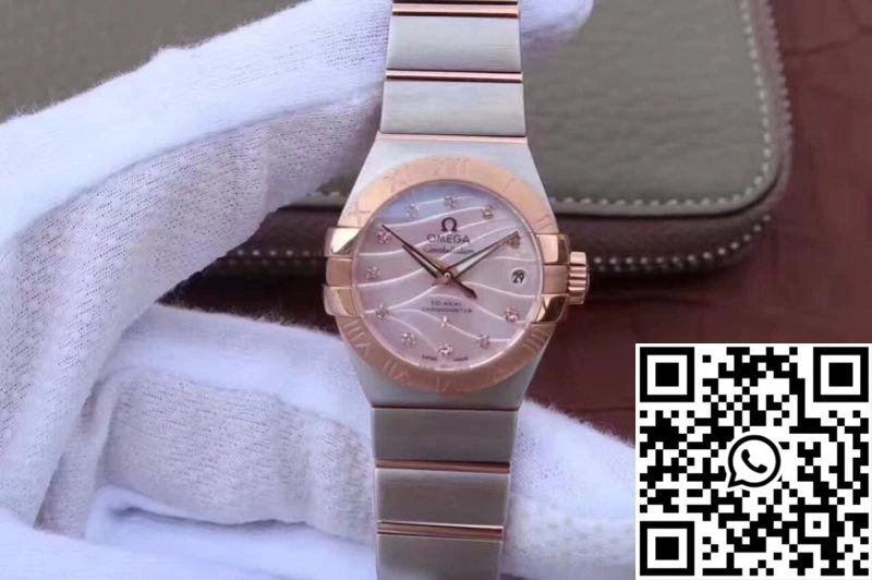 Omega Constellation Double Eagle Lady Pink Mother-Of-Pearl Dial 27MM 3S Factory