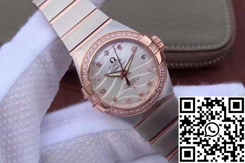 Omega Constellation Double Eagle Lady Pink Mother-Of-Pearl Dial 27MM 3S Factory