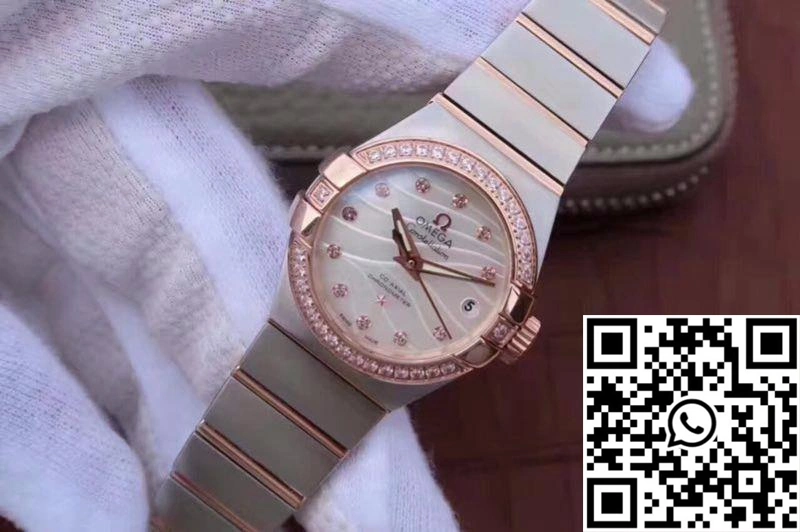 Omega Constellation Double Eagle Lady Pink Mother-Of-Pearl Dial 27MM 3S Factory
