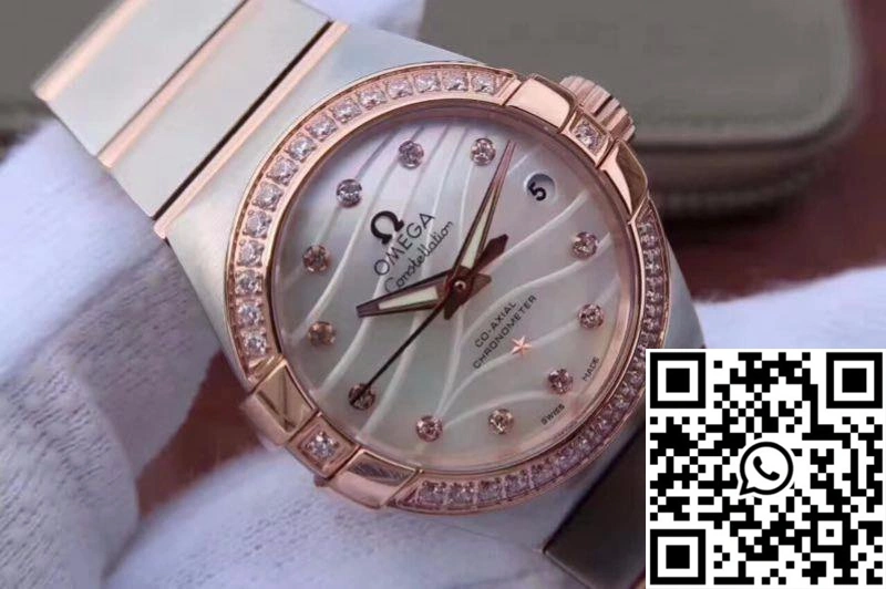 Omega Constellation Double Eagle Lady Pink Mother-Of-Pearl Dial 27MM 3S Factory