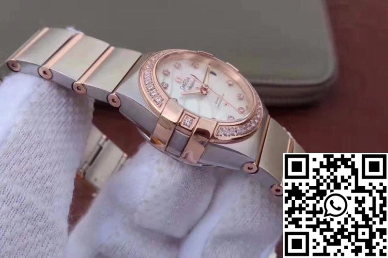 Omega Constellation Double Eagle Lady Pink Mother-Of-Pearl Dial 27MM 3S Factory
