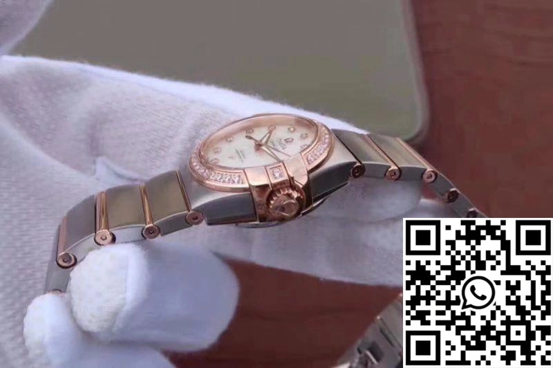 Omega Constellation Double Eagle Lady Pink Mother-Of-Pearl Dial 27MM 3S Factory