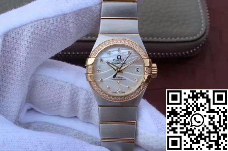 Omega Constellation Double Eagle Lady White Mother-Of-Pearl Dial 27MM 3S Factory