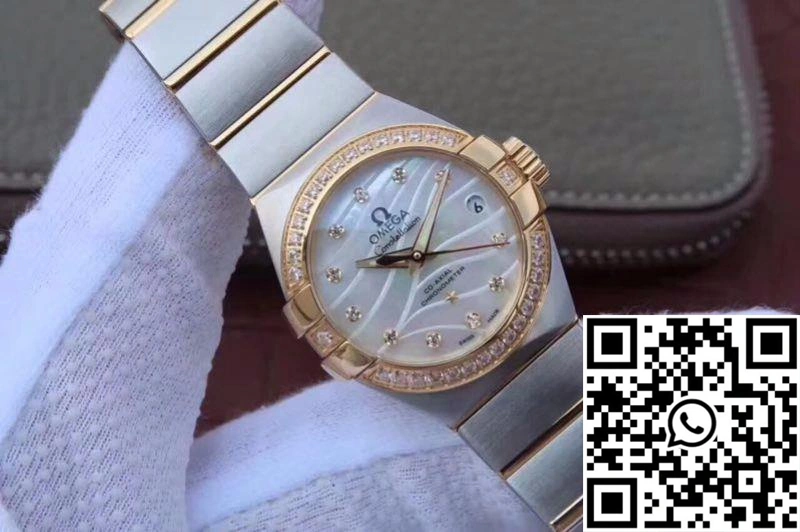 Omega Constellation Double Eagle Lady White Mother-Of-Pearl Dial 27MM 3S Factory