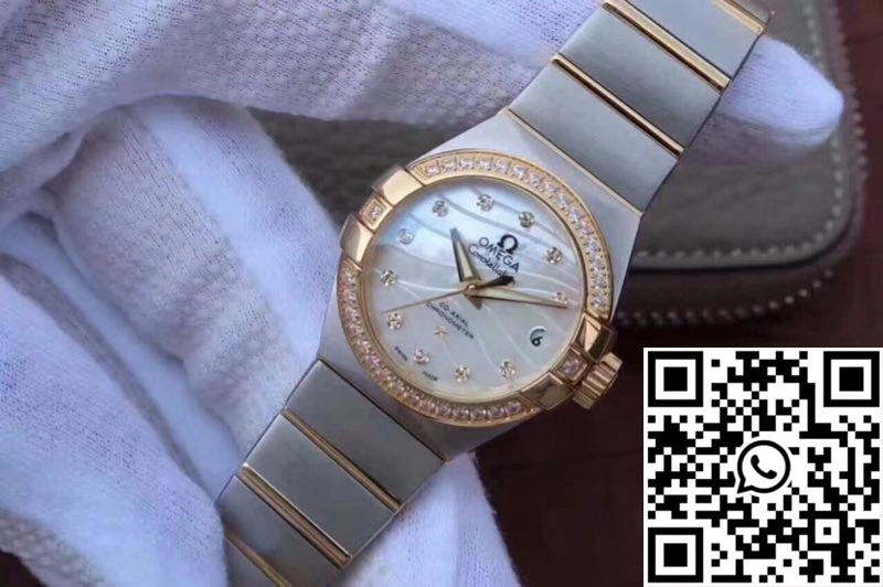 Omega Constellation Double Eagle Lady White Mother-Of-Pearl Dial 27MM 3S Factory