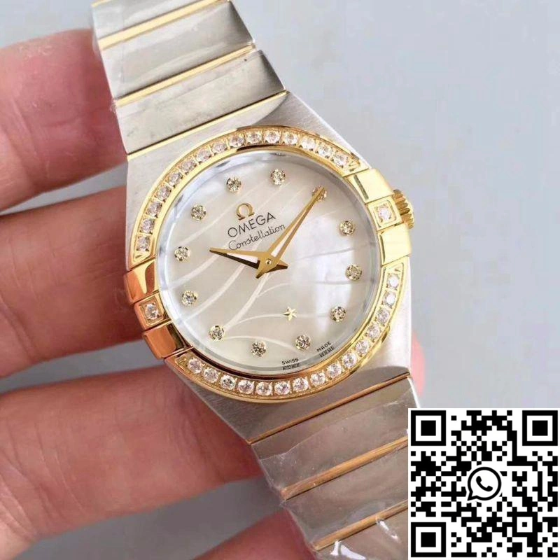 Omega Constellation Ladies 123.25.24.60.55.011 White Mother Of Pearl Dial