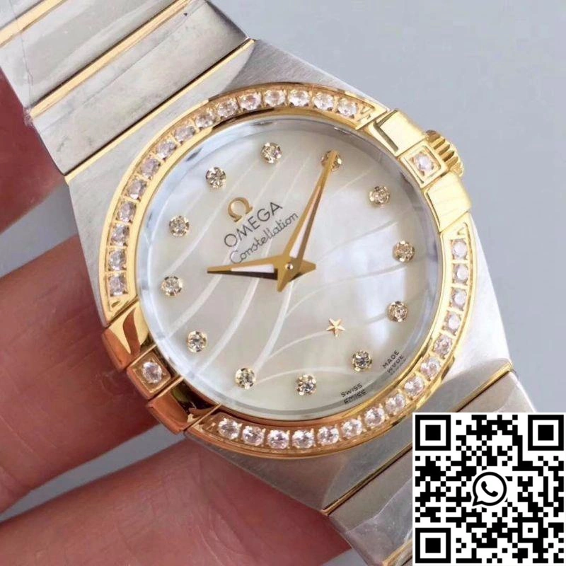 Omega Constellation Ladies 123.25.24.60.55.011 White Mother Of Pearl Dial