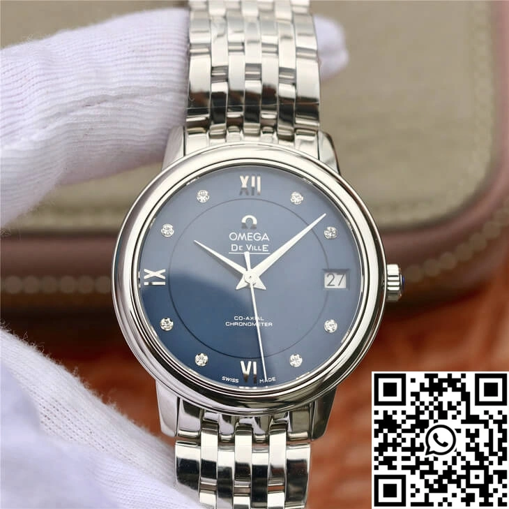 Omega De Ville 424.10.33.20.53.001 MKS Factory Diamond Blue Dial