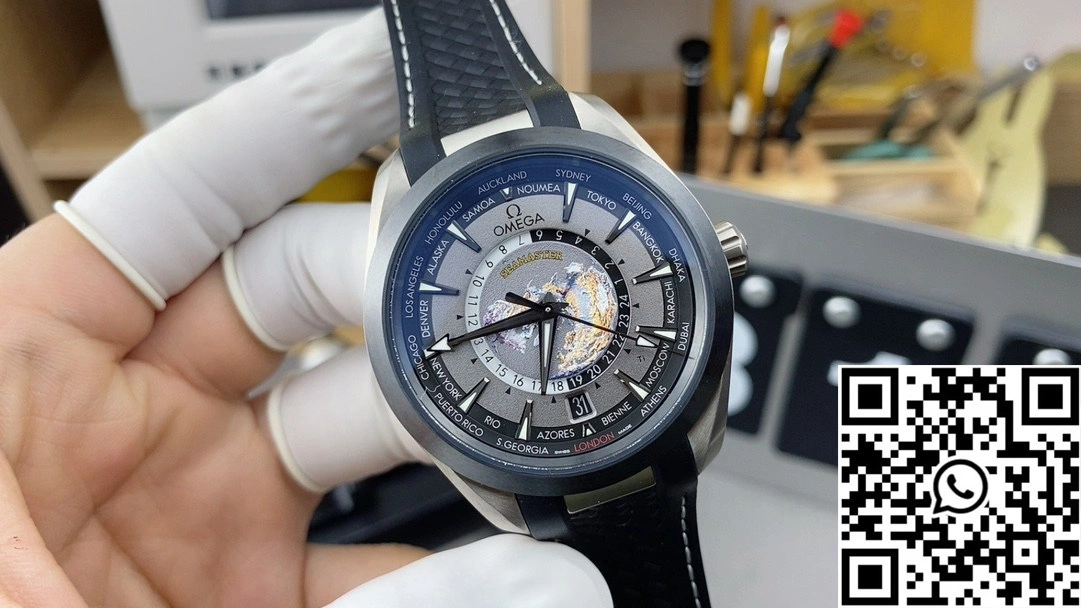 Omega Seamaster Aqua Terra GMT Worldtimer 220.92.43.22.99.001 VS Factory Titanium Grey Dial