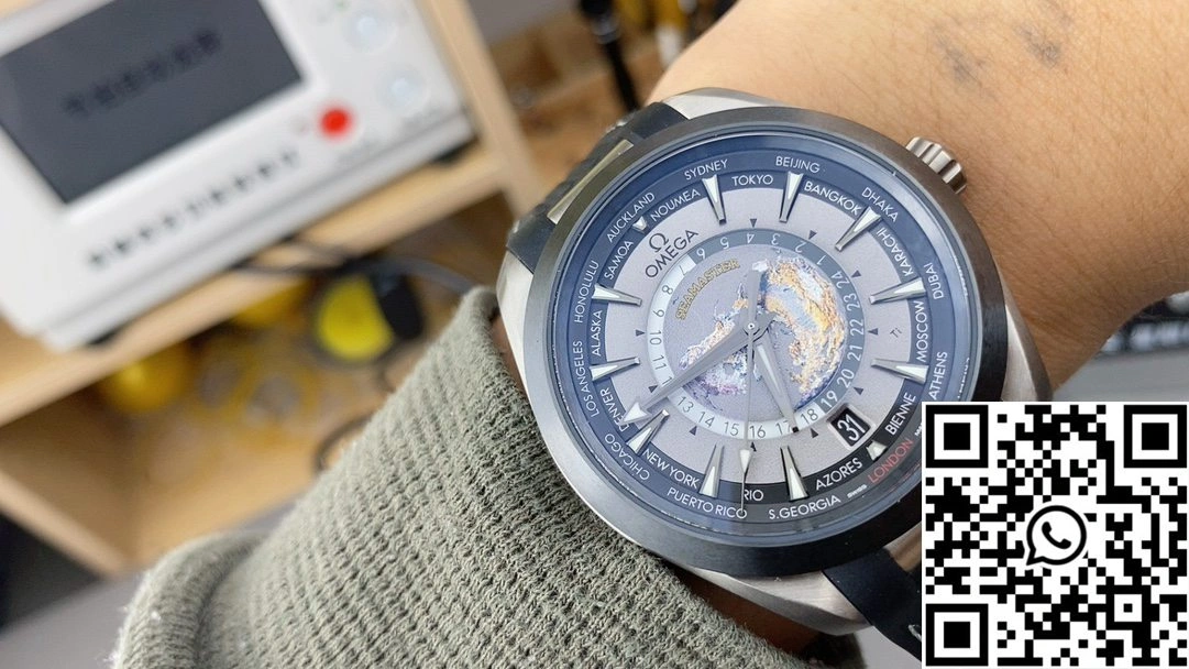 Omega Seamaster Aqua Terra GMT Worldtimer 220.92.43.22.99.001 VS Factory Titanium Grey Dial