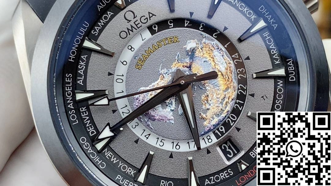 Omega Seamaster Aqua Terra GMT Worldtimer 220.92.43.22.99.001 VS Factory Titanium Grey Dial