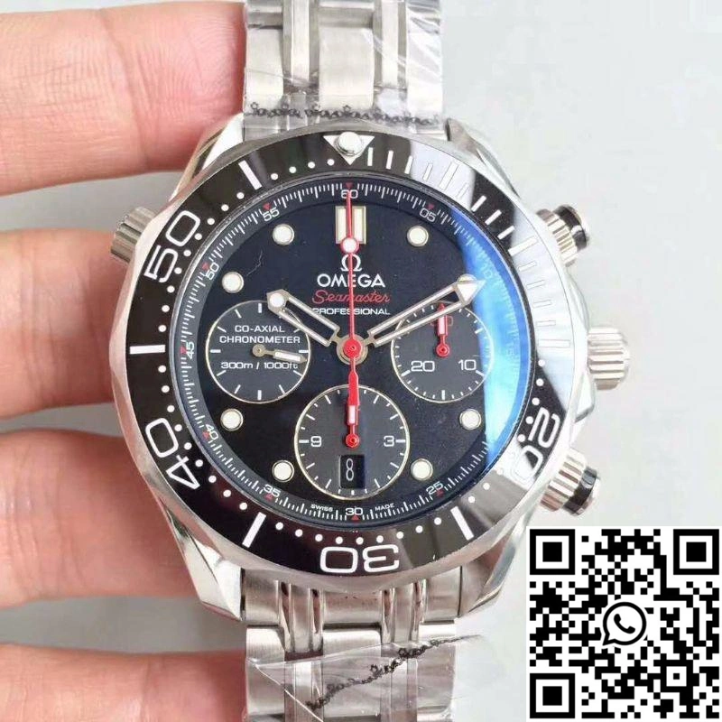 Omega Seamaster Diver 300M Co-Axial Chronograph 44MM 212.30.44.50.01.001 V2 Black Dial