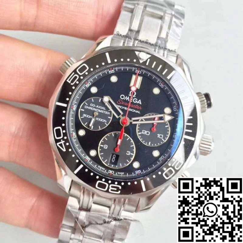 Omega Seamaster Diver 300M Co-Axial Chronograph 44MM 212.30.44.50.01.001 V2 Black Dial