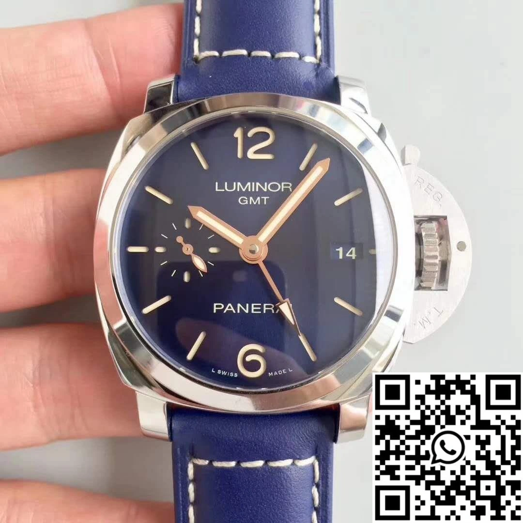 Panerai Luminor 1950 3 Days GMT Acciaio PAM688 VS Factory V2 Blue Dial