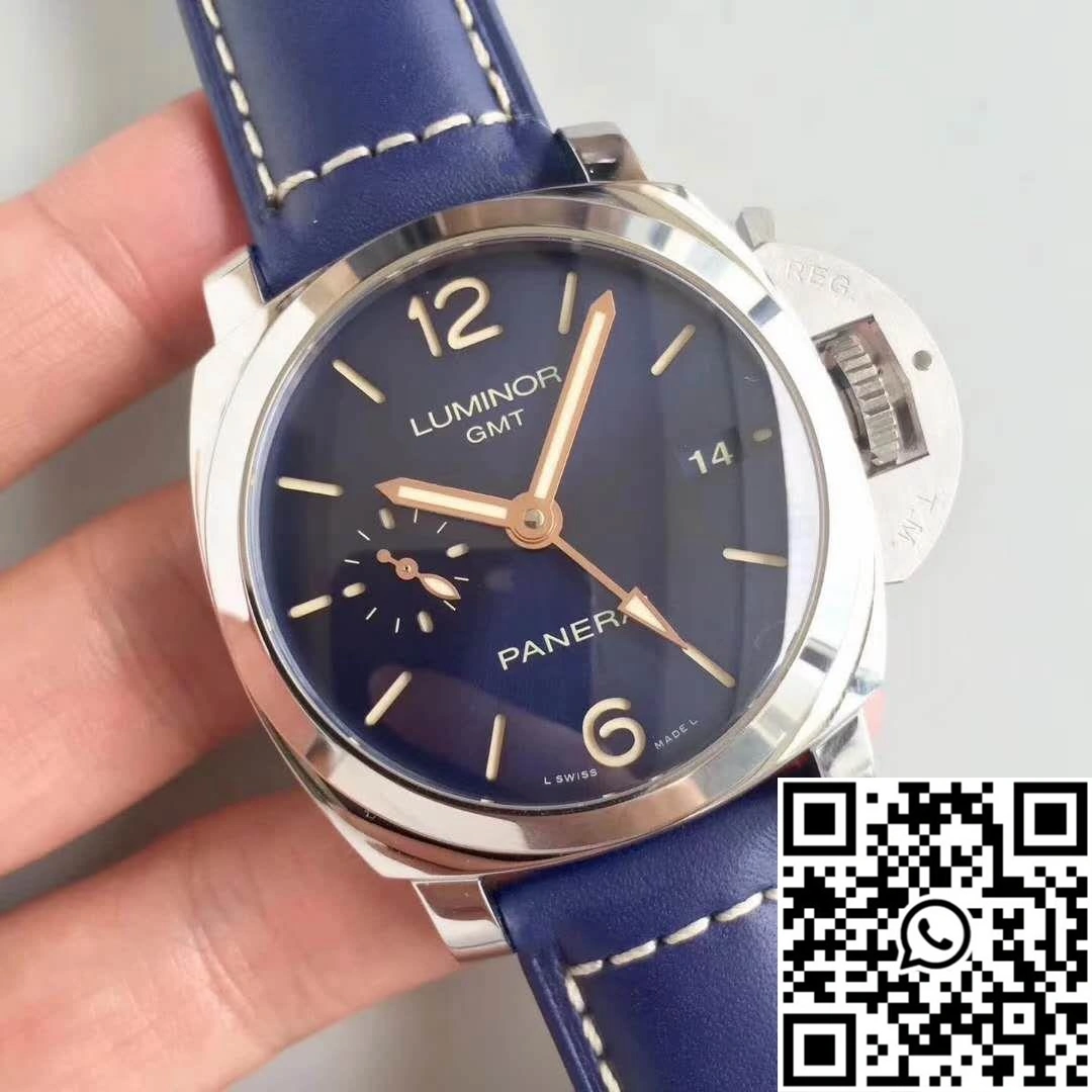 Panerai Luminor 1950 3 Days GMT Acciaio PAM688 VS Factory V2 Blue Dial