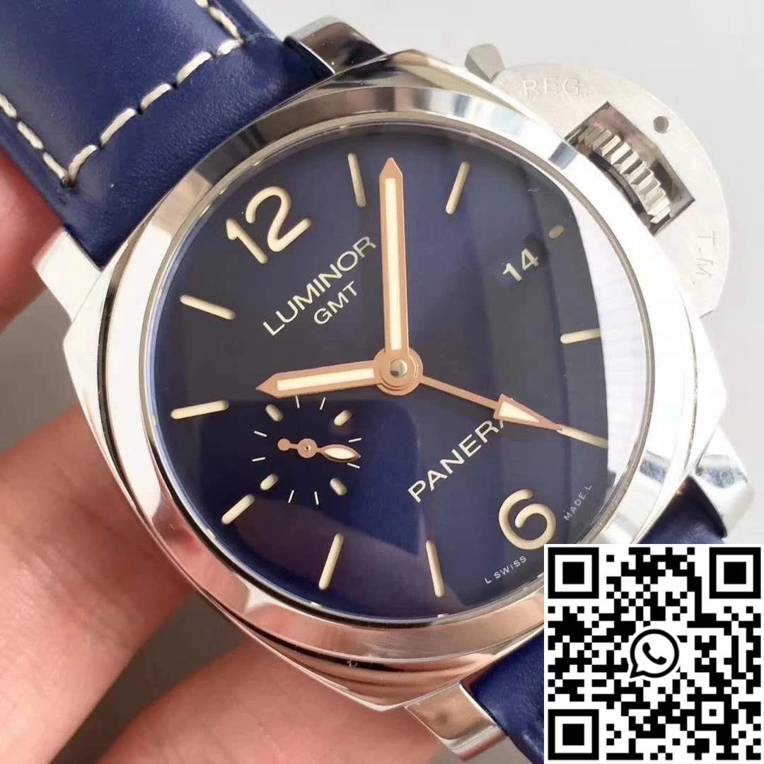 Panerai Luminor 1950 3 Days GMT Acciaio PAM688 VS Factory V2 Blue Dial