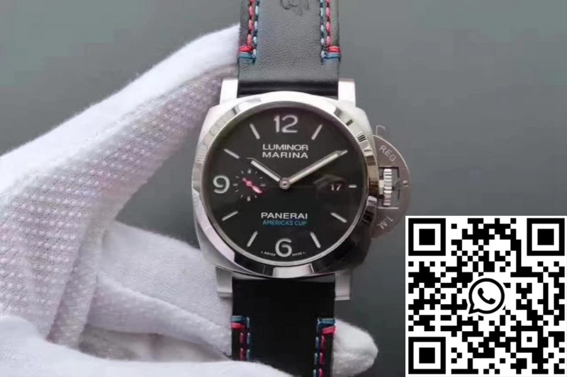 Panerai Luminor Marina 1950 PAM727 Americas Cup 2017 ZF Factory Black Leather Strap Black Dial