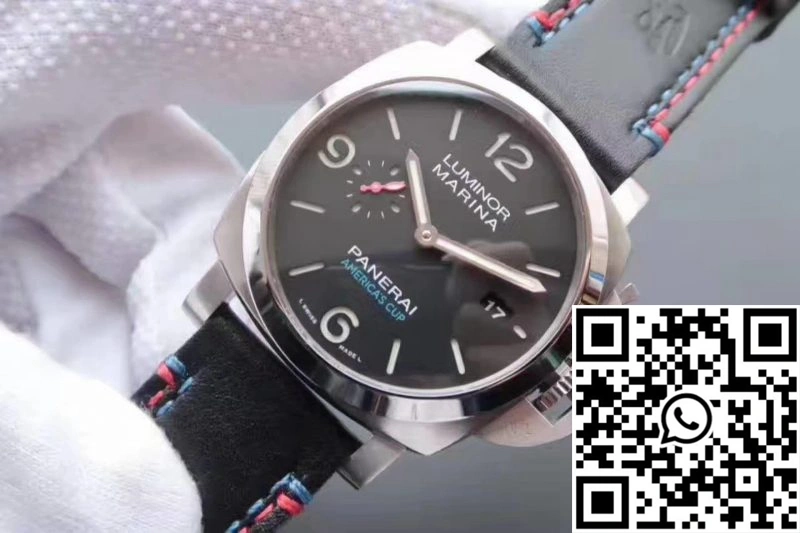 Panerai Luminor Marina 1950 PAM727 Americas Cup 2017 ZF Factory Black Leather Strap Black Dial
