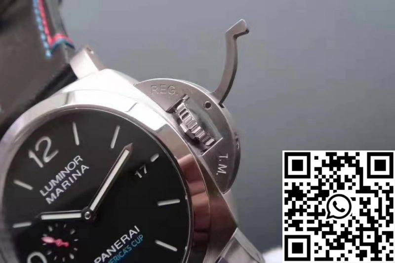Panerai Luminor Marina 1950 PAM727 Americas Cup 2017 ZF Factory Black Leather Strap Black Dial