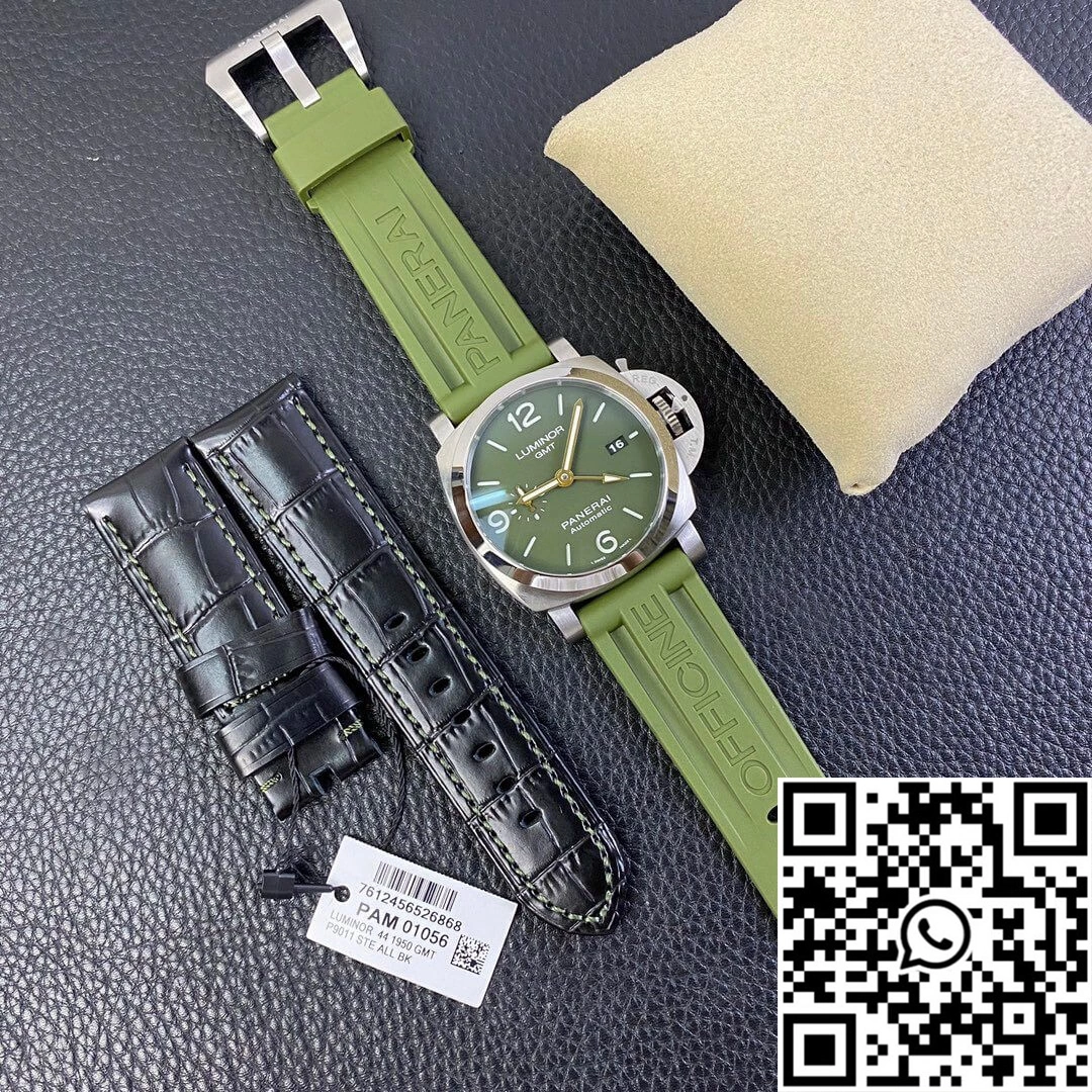 Panerai Luminor PAM01056 VS Factory Green Rubber Strap